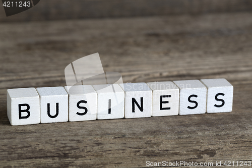 Image of Business, written in cubes