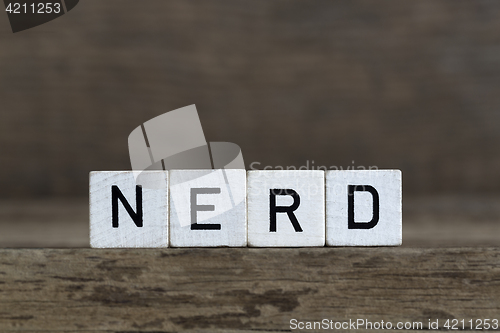 Image of Nerd, written in cubes