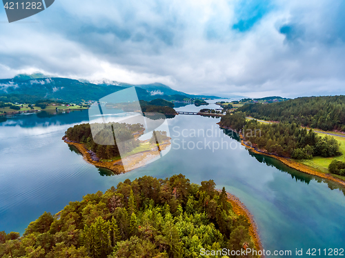 Image of Beautiful Nature Norway aerial photography.