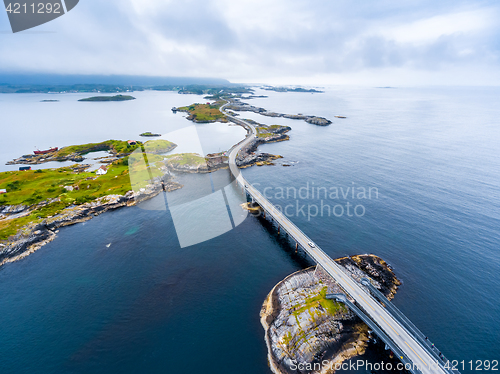 Image of Atlantic Ocean Road aerial photography.