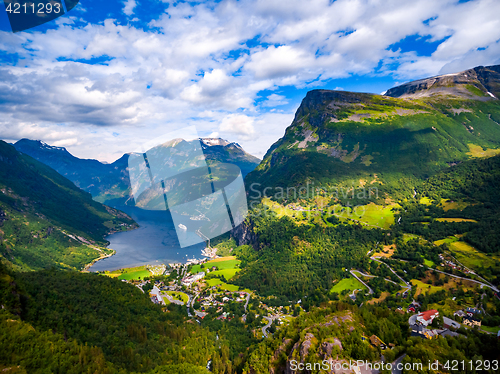 Image of Geiranger fjord, Norway.