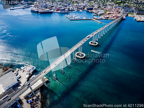 Image of Bridge of city Tromso, Norway