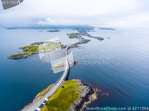 Image of Atlantic Ocean Road aerial photography.