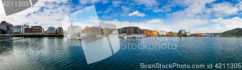 Image of View of a marina in Tromso, North Norway