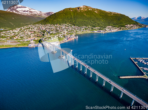 Image of Bridge of city Tromso, Norway