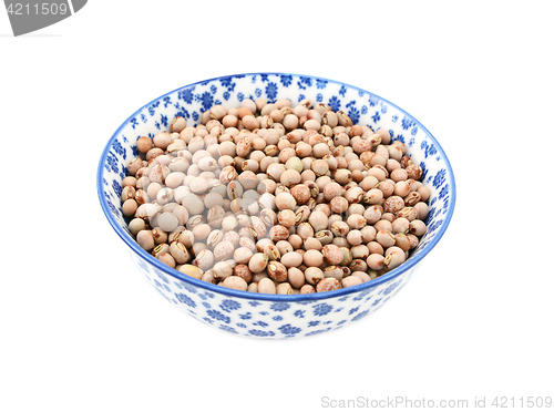 Image of Pigeon peas in a china bowl