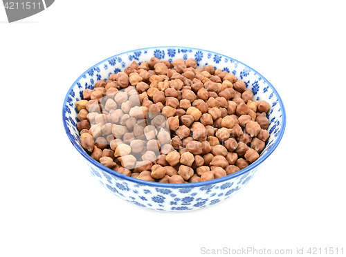 Image of Black chickpeas in a china bowl