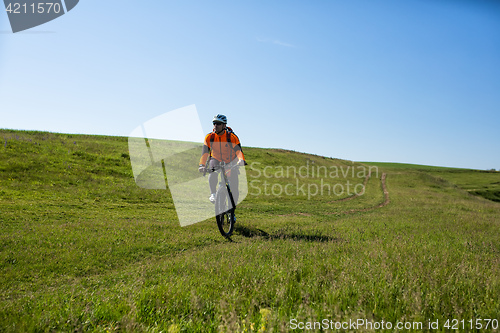 Image of Cyclist on the Beautiful Meadow Trail