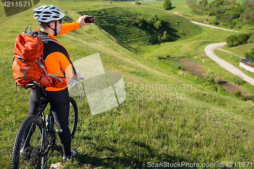 Image of Cyclist on the Beautiful Meadow Trail