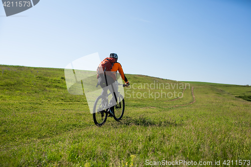 Image of Cyclist on the Beautiful Meadow Trail