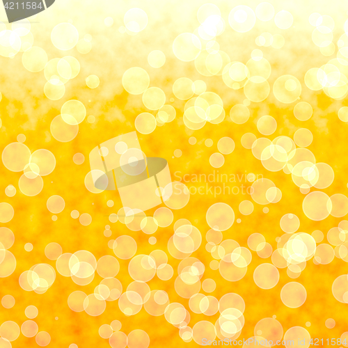 Image of Bokeh Vibrant Yellow Background With Blurry Lights 