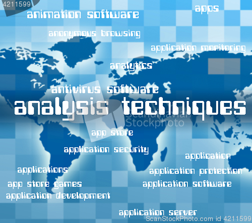 Image of Analysis Techniques Represents Data Analytics And Mo