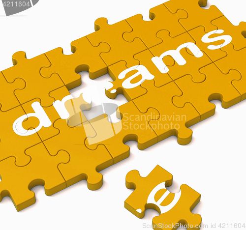 Image of Dreams Puzzle Showing Inspiration And Wishes
