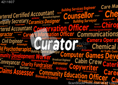 Image of Curator Job Represents Occupations Employee And Hiring