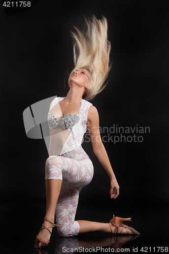 Image of Young Woman With Flying Hair