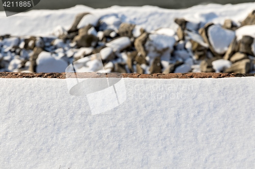 Image of Winter background texture with snow