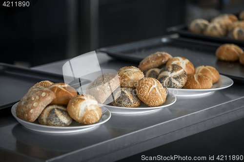 Image of Freshly baked buns in the kitchen