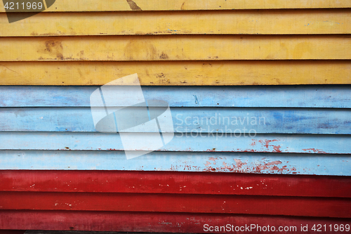 Image of Vintage colorful wood background 