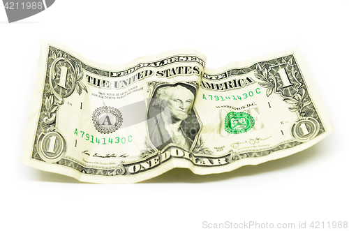 Image of Crumple wrinkled dollar