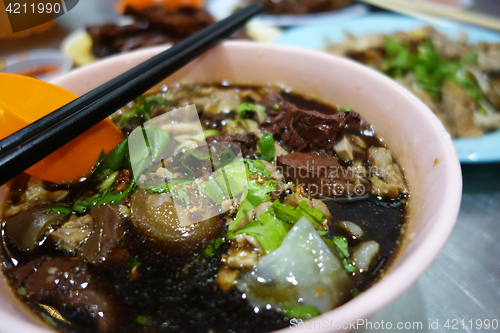 Image of Penang duck kway chap, noodle rolls in soup