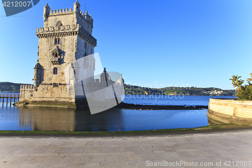 Image of Belem Tower - Torre De Belem In Lisbon, Portugal 