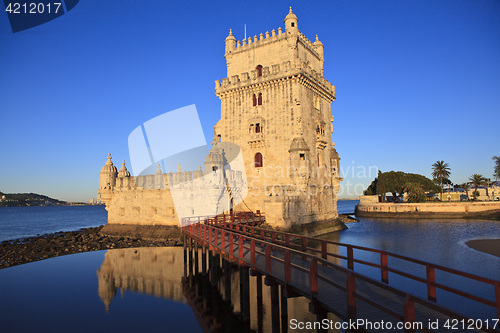 Image of Belem Tower - Torre De Belem In Lisbon, Portugal 