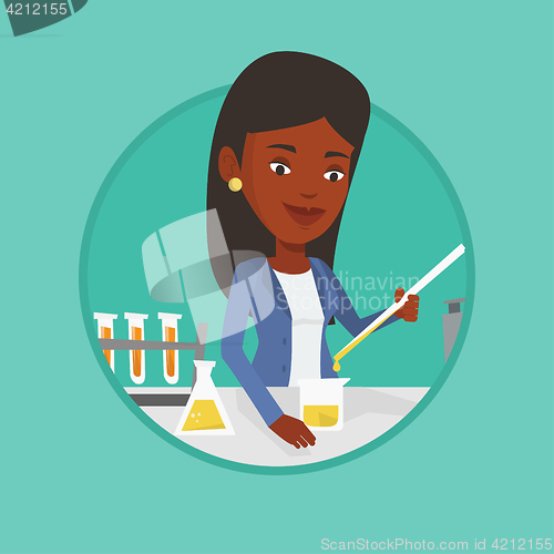 Image of Student working at laboratory class.