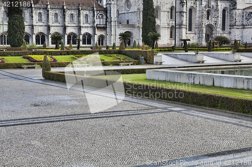 Image of Jeronimo monastery in lisbon, portugal . unesco world heritage s