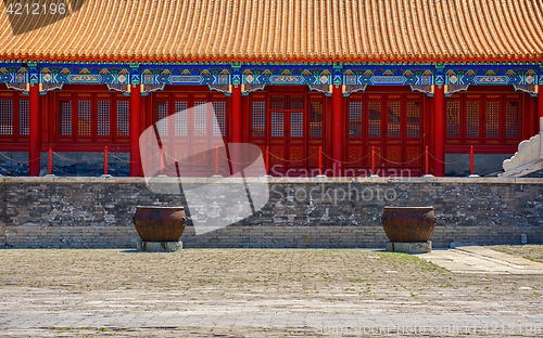 Image of Chinese building as background texture