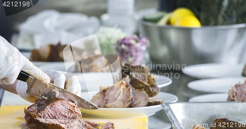 Image of Preparing meat on the table