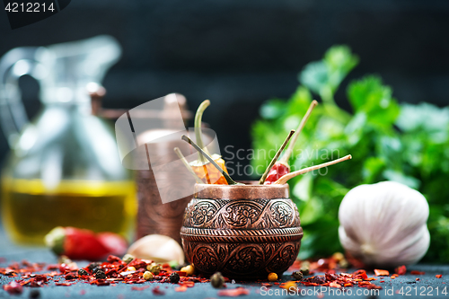 Image of spice and oil