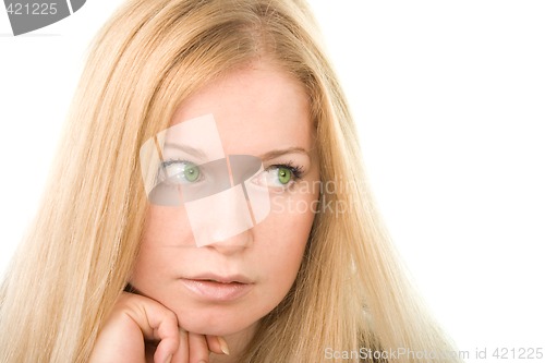 Image of green-eyed woman