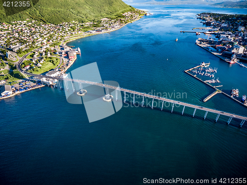 Image of Bridge of city Tromso, Norway