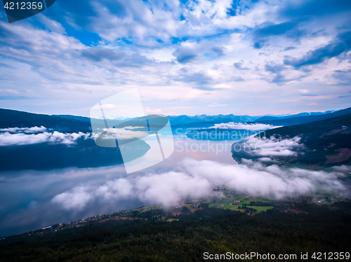 Image of Beautiful Nature Norway aerial photography.