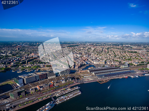Image of City aerial view over Amsterdam