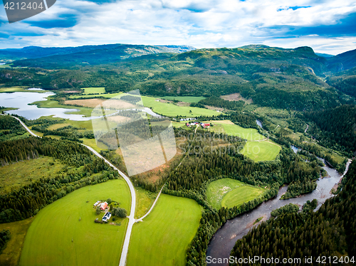 Image of Beautiful Nature Norway aerial photography.