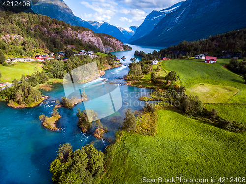 Image of Beautiful Nature Norway aerial photography.