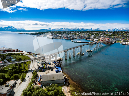 Image of Bridge of city Tromso, Norway