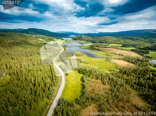 Image of Beautiful Nature Norway aerial photography.