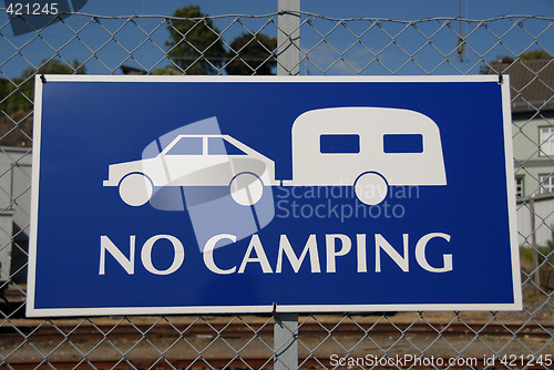 Image of No Camping / Norwegian sign