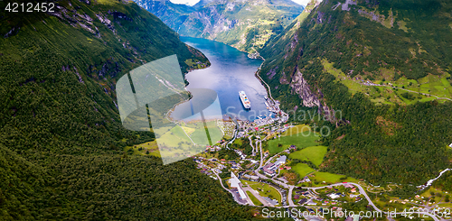 Image of Geiranger fjord, Norway.