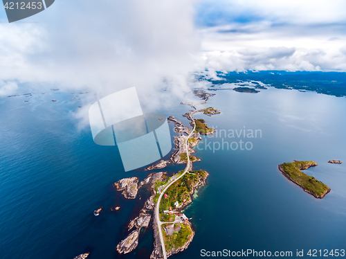 Image of Atlantic Ocean Road aerial photography.