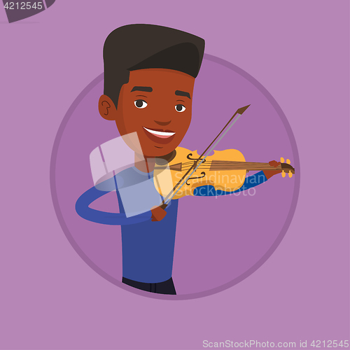 Image of Man playing violin vector illustration.