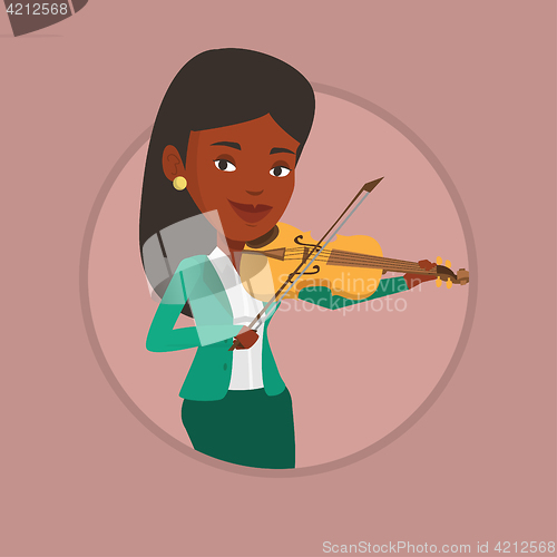 Image of Woman playing violin vector illustration.