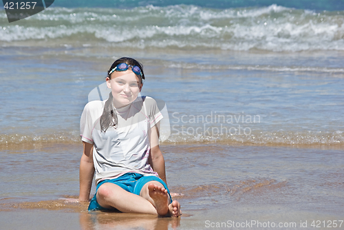 Image of girl on beach