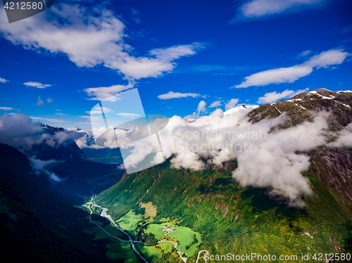 Image of Beautiful Nature Norway aerial photography.