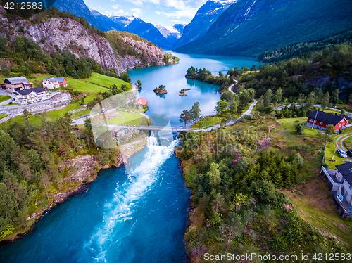 Image of Beautiful Nature Norway aerial photography.