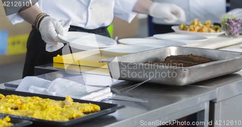 Image of Preparing meat on the table