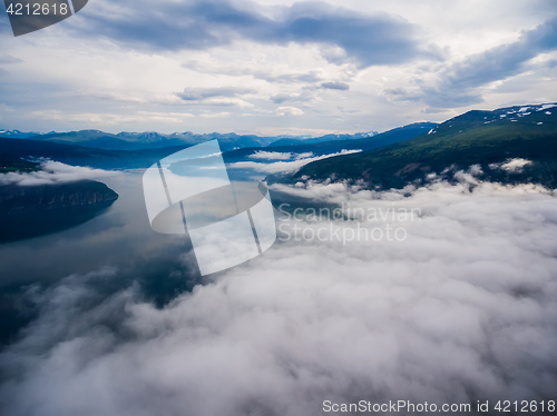 Image of Beautiful Nature Norway aerial photography.