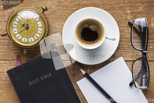 Image of Studying  Holy Bible concept